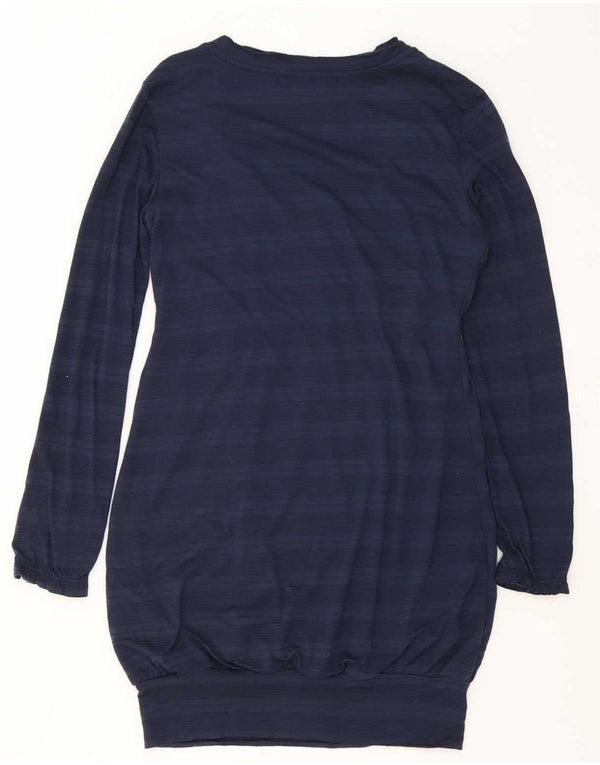 Desigual Vestido Burbuja De Manga Larga Para Mujer UK 44 Grande Poliéster Azul Marino
