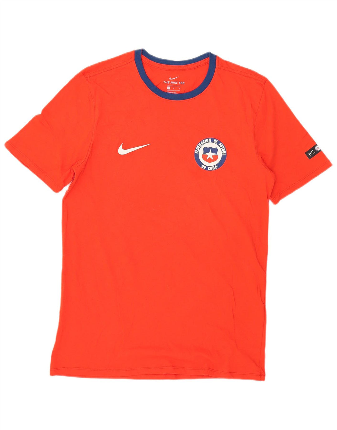 Camiseta Nike de corte atlético para hombre, parte superior de algodón rojo mediano