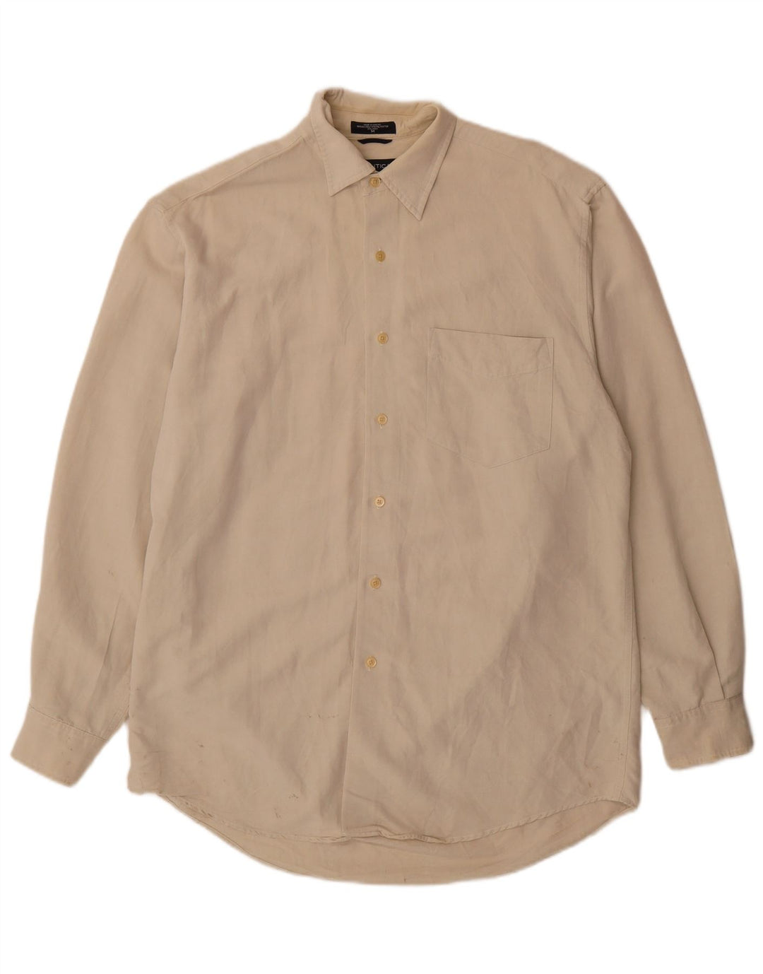 Camisa Nautica Hombre Rayón Beige Medio