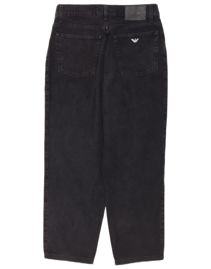 Jeans Armani Mujer Cónicos W30 L28 Algodón Negro