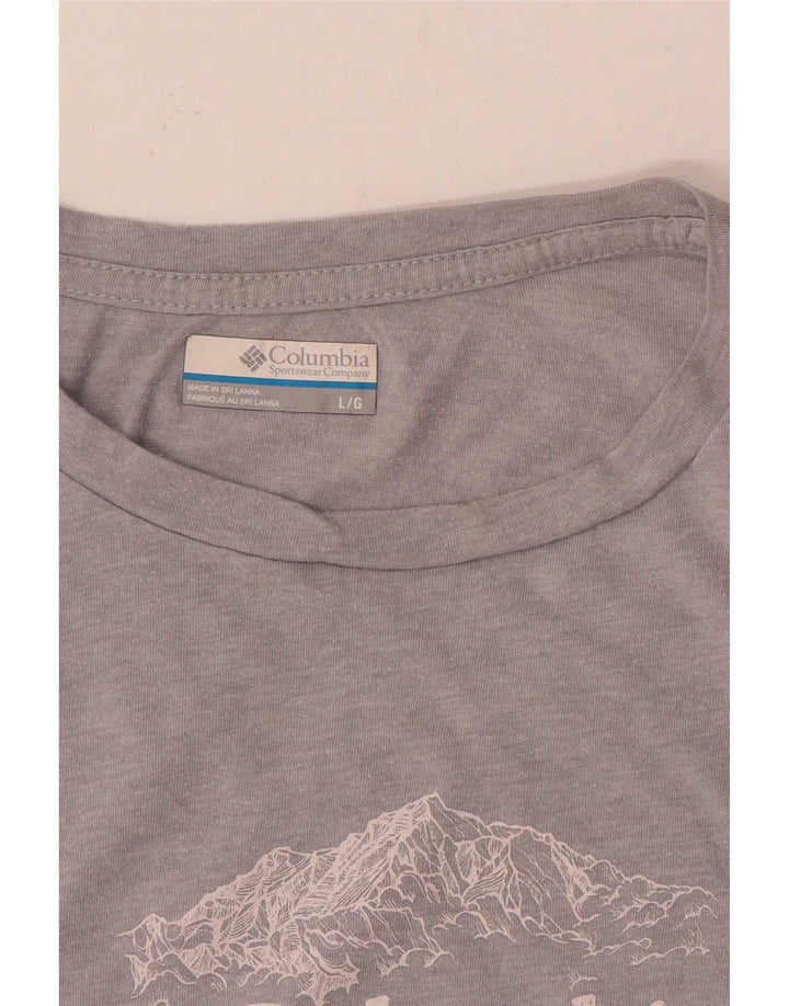 Columbia Camiseta gráfica para hombre Top grande gris