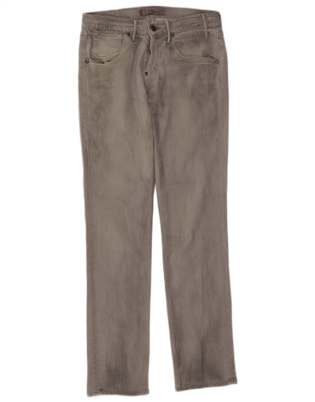 Vaqueros Levi's Mujer 519 Slim W30 L32 Algodón Gris