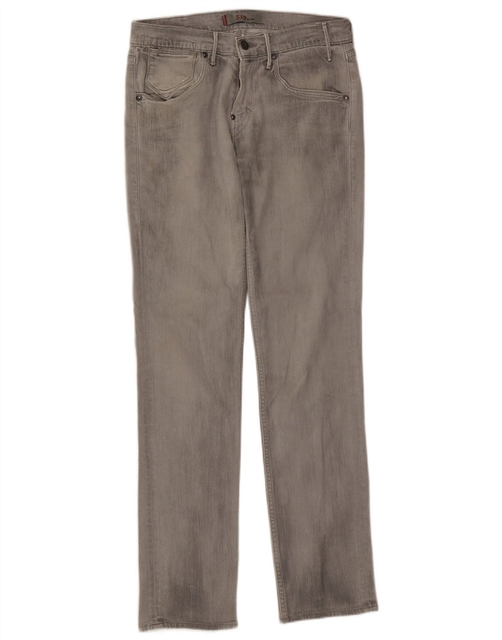 Vaqueros Levi's Mujer 519 Slim W30 L32 Algodón Gris