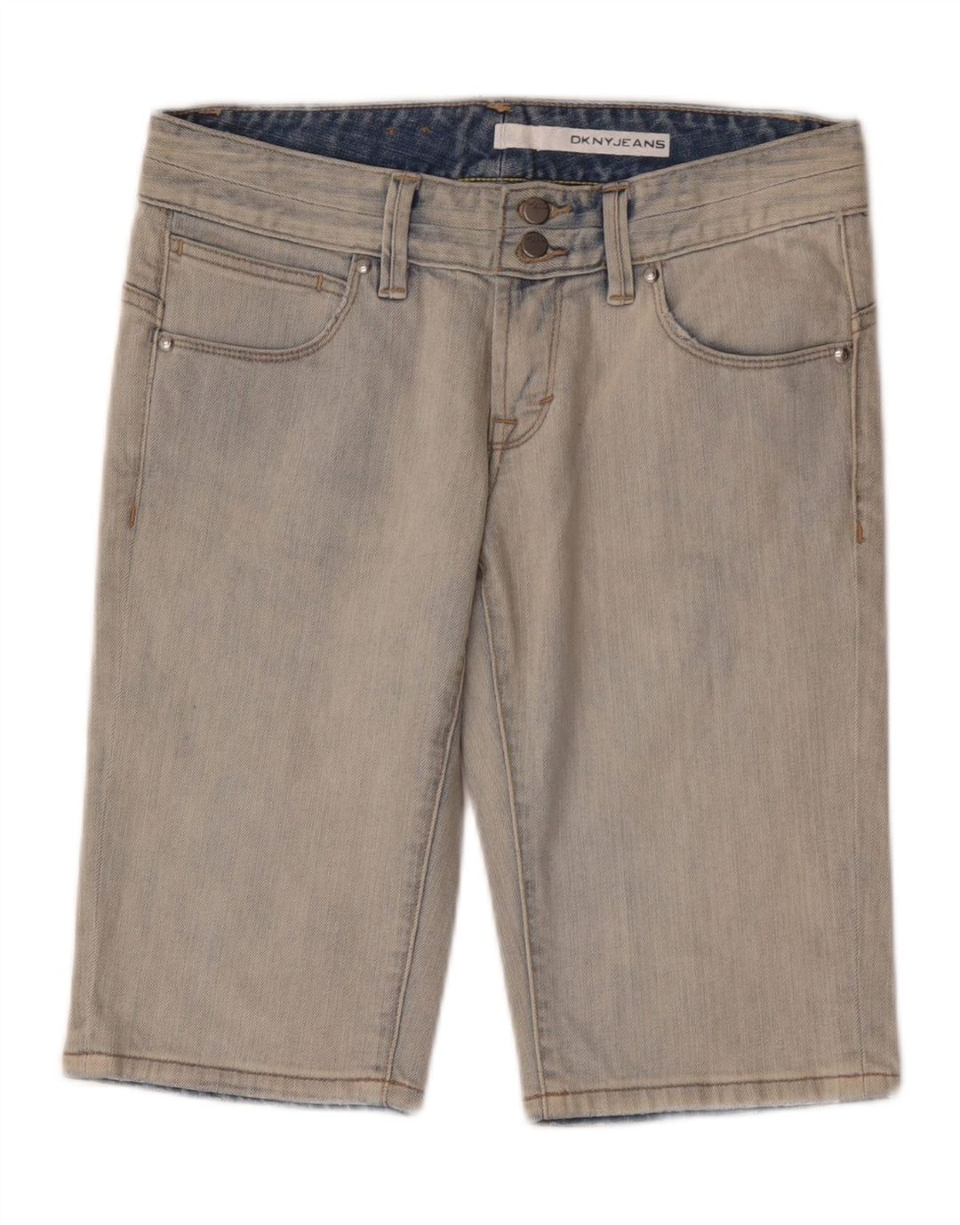 Dkny Pantalones cortos de mezclilla para mujer US 6 mediano W32 algodón azul
