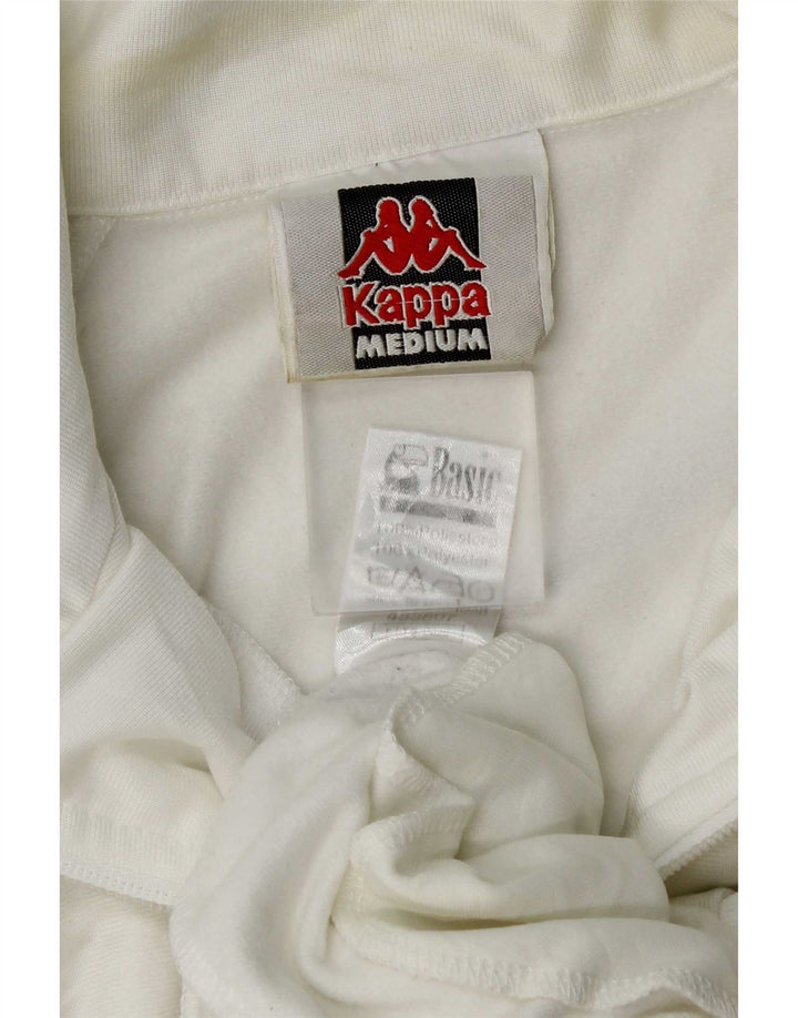 Kappa Hombre Chaqueta De Chándal Con Estampado Gráfico Poliéster Color Block Blanco Mediano