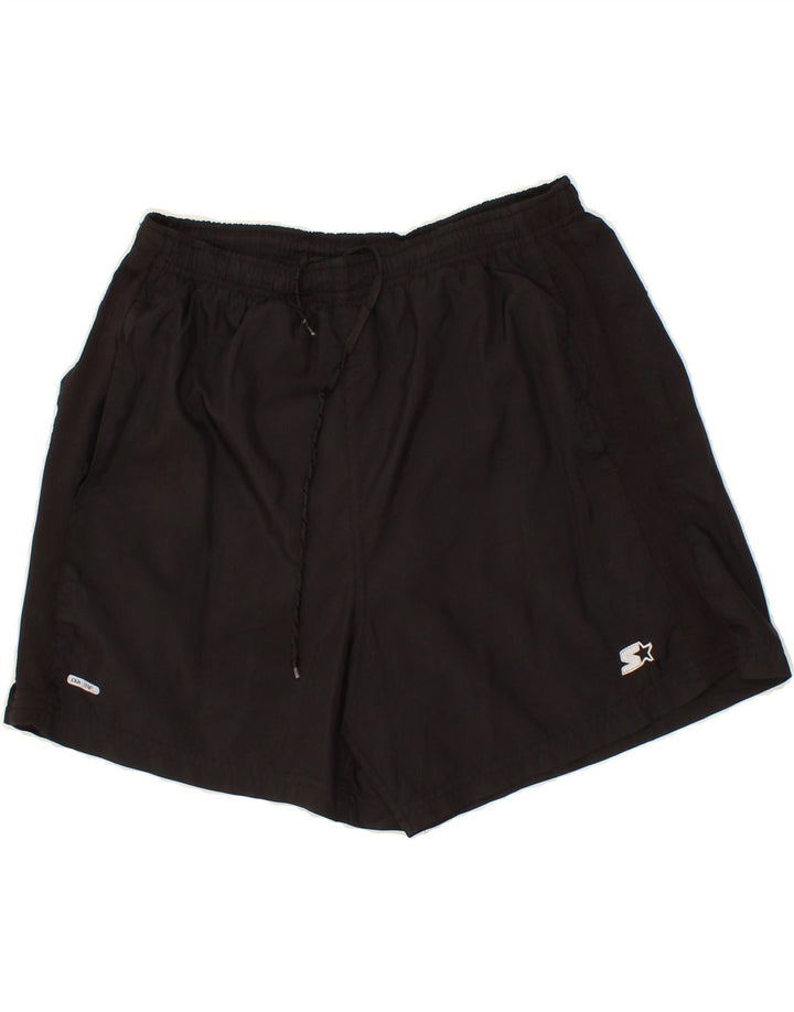 STARTER Mens Sport Shorts Medium Black Polyester Vintage Starter and Second-Hand Starter from Messina Hembry 