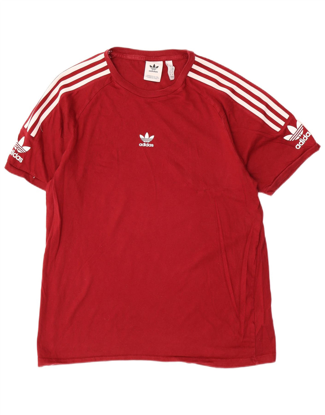 Adidas - Camiseta gráfica para hombre, parte superior de algodón burdeos mediano
