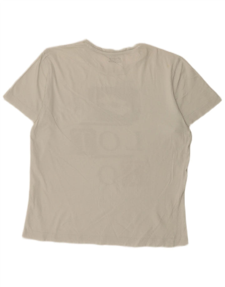 Lotto Hombre Camiseta Gráfica Top Medium Blanco