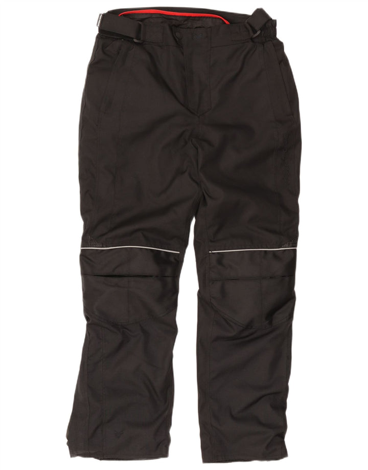 Frank Thomas Pantalones cortavientos para motocicleta para hombre, talla grande, W34 L31, color negro