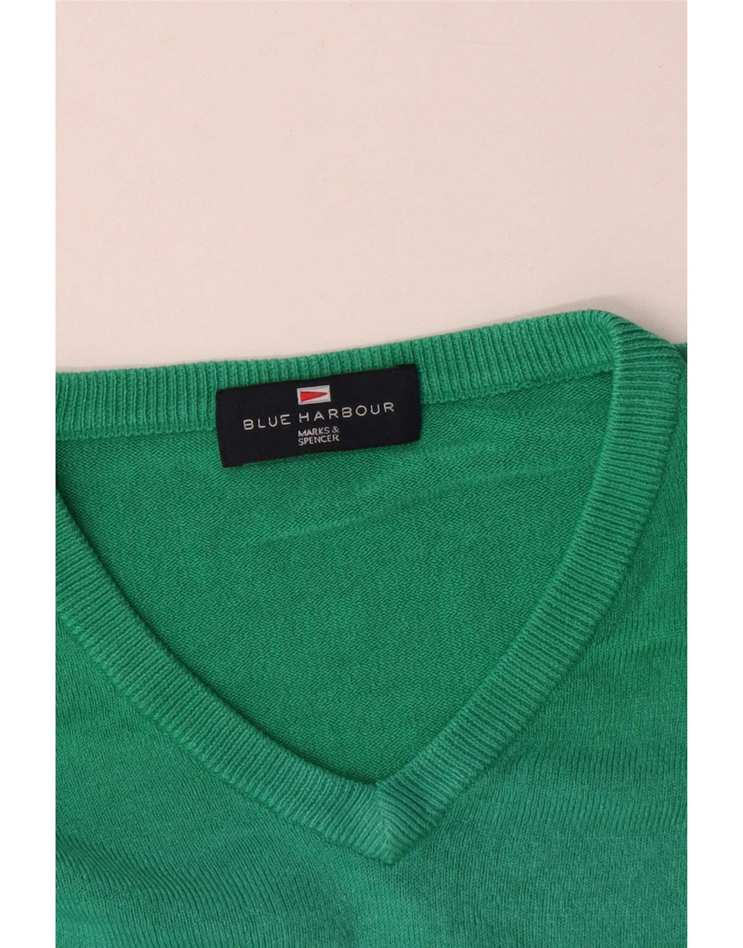 Marks & Spencer Suéter tipo jersey con cuello en V azul Harbor para hombre Verde grande