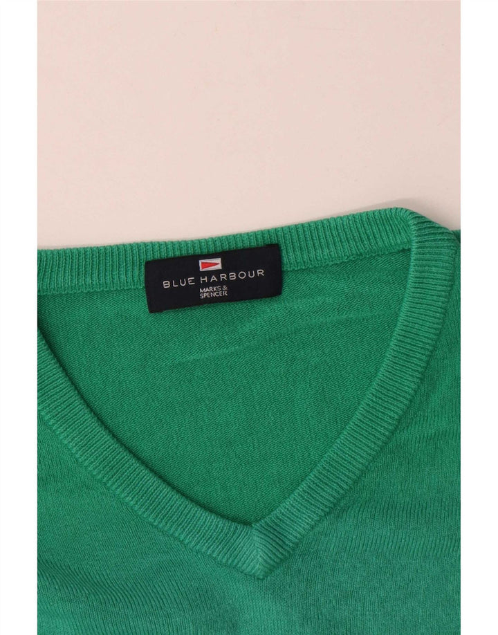 Marks & Spencer Suéter tipo jersey con cuello en V azul Harbor para hombre Verde grande