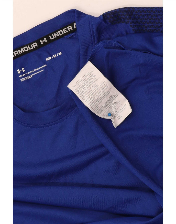 Camiseta Under Armour Hombre Manga Larga Poliéster Manchado Azul Medio