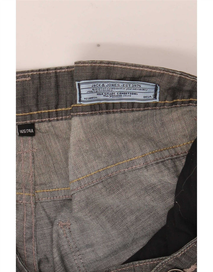 Jack & Jones Vaqueros rectos desgastados para hombre W30 L29 Gris