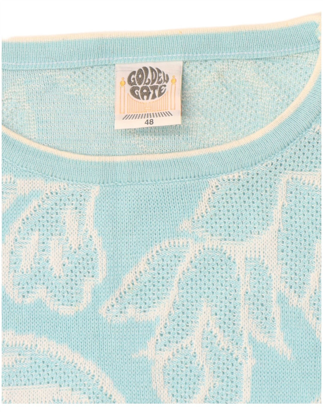 GOLDEN GATE Jersey de cuello redondo para mujer IT 48 XL Azul Floral