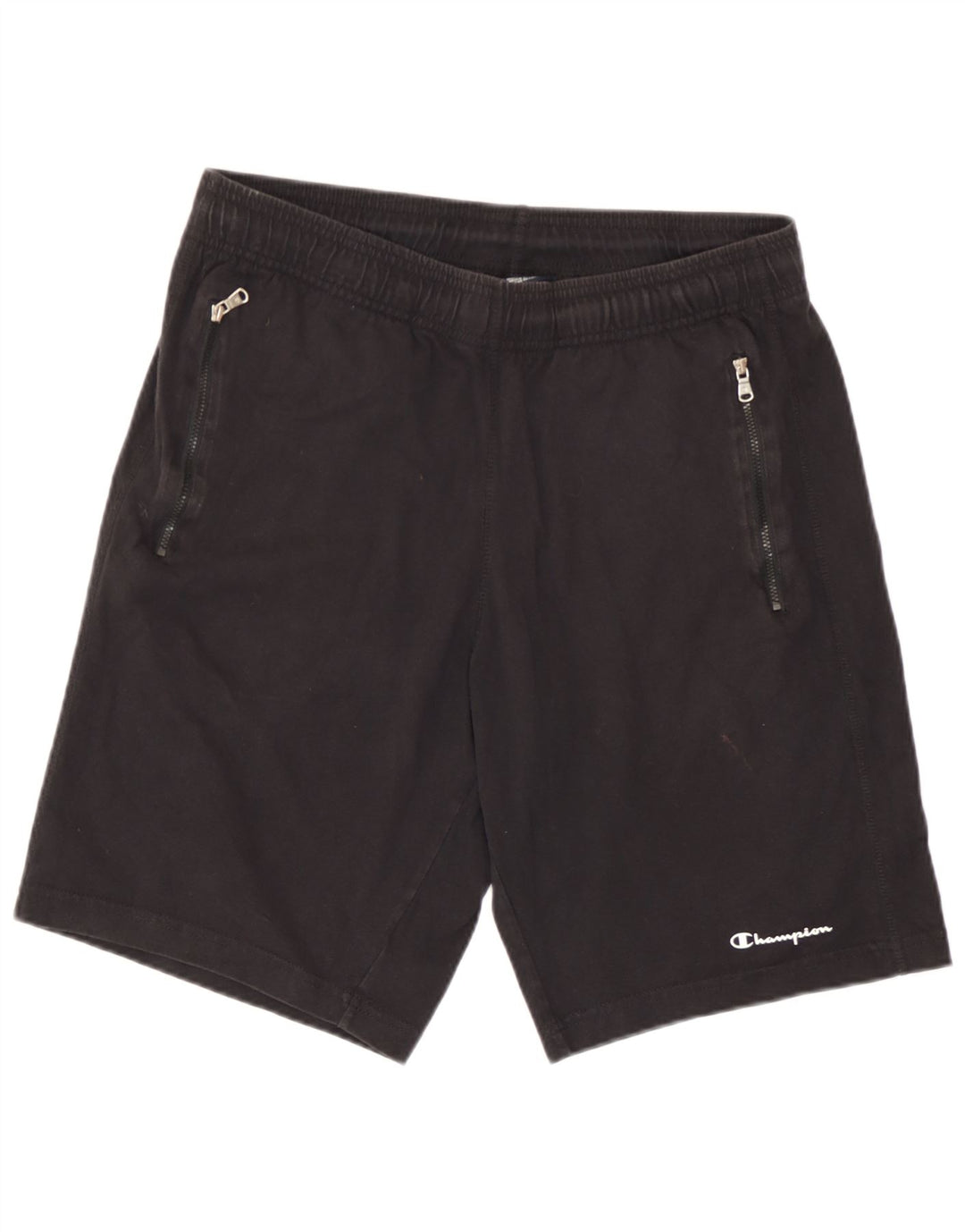 Champion Pantalones cortos deportivos para hombre, tamaño grande, algodón negro