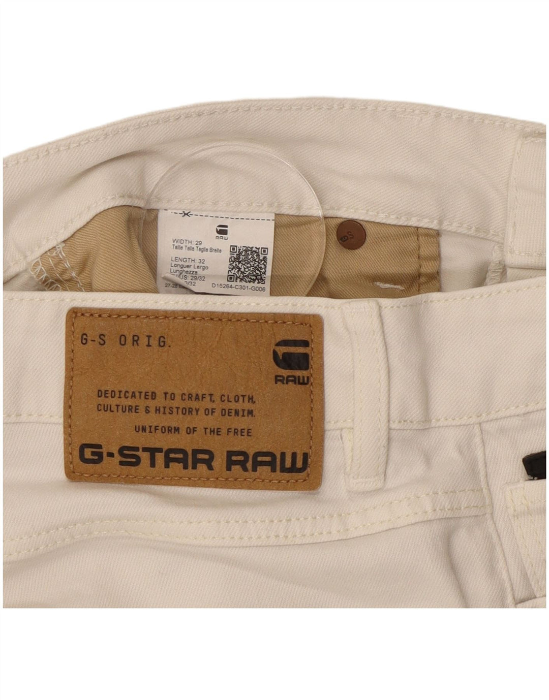 Vaqueros ajustados para mujer G-STAR W29 L29 Algodón blanco