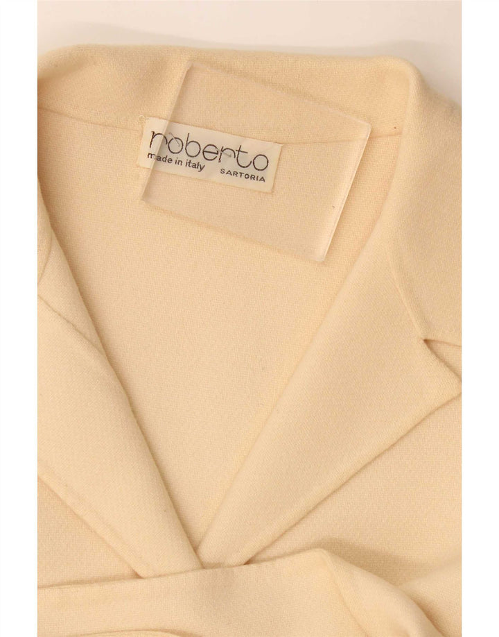 Vintage mujer abrigo Reino Unido 10 pequeño beige