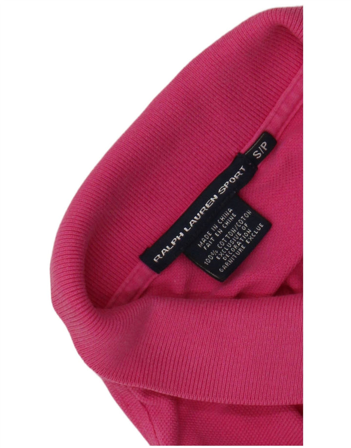 RALPH LAUREN Vestido polo para mujer Reino Unido 10 Pequeño algodón rosa