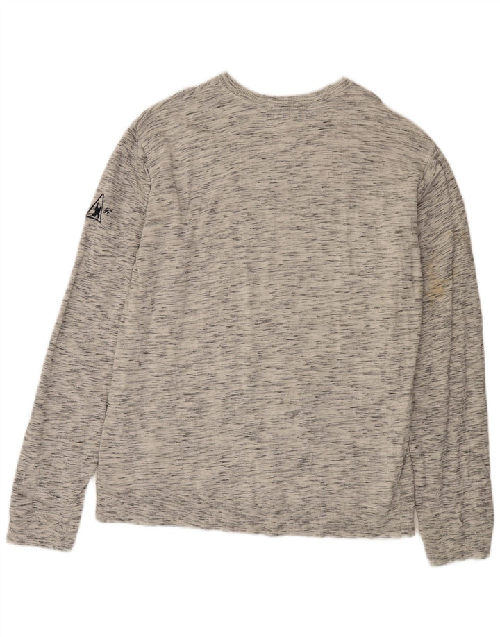 GAASTRA Camiseta de manga larga para hombre 3XL Algodón moteado gris