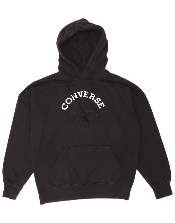Converse Hombre Sudadera Con Capucha Gráfica Jersey De Algodón Negro Mediano