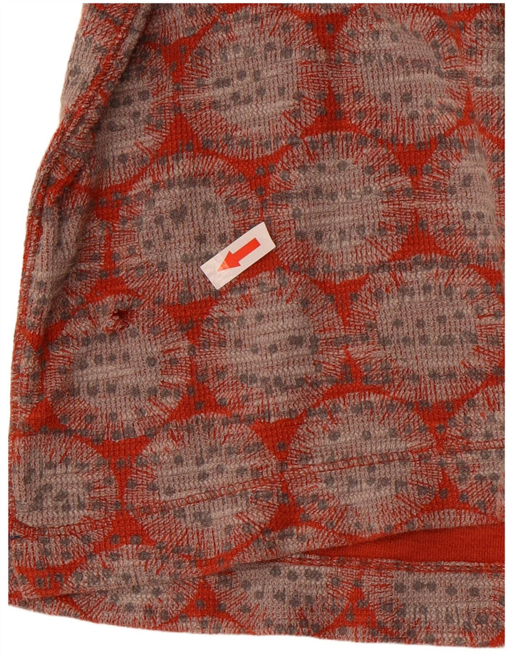 Top corto para mujer de White Stuff, manga larga, talla 40, talla M, color rojo geométrico