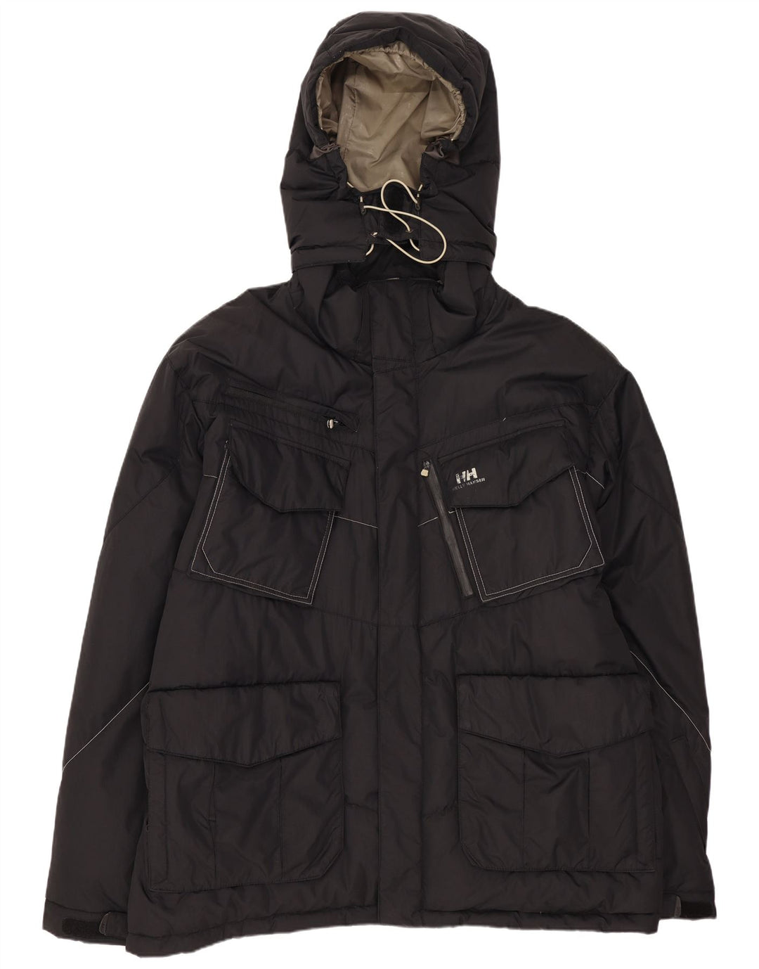 Helly Hansen Chaqueta acolchada con capucha para hombre UK 42 XL Nylon negro