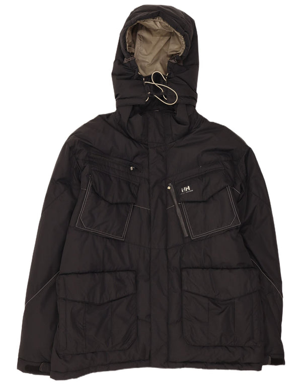 Helly Hansen Chaqueta acolchada con capucha para hombre UK 42 XL Nylon negro