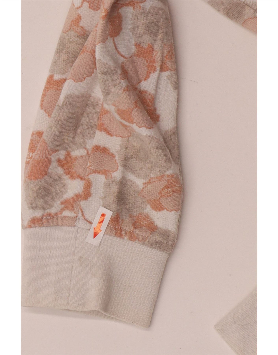 Vans Sudadera extragrande con estampado gráfico para mujer, talla 40, talla mediana, color blanco floral