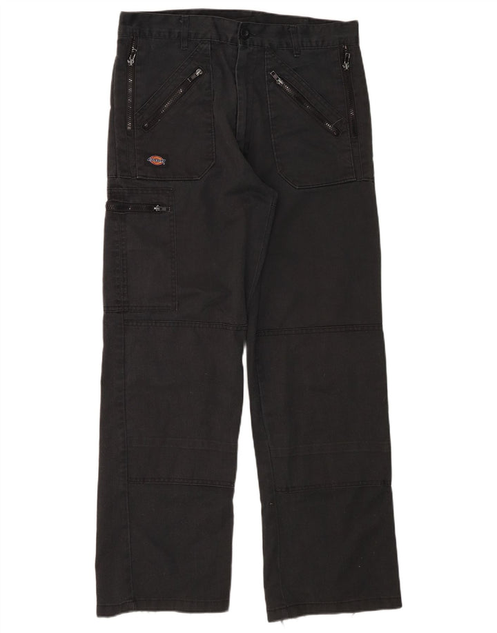 Dickies Pantalones cargo rectos para hombre W30 L29 Poliéster negro