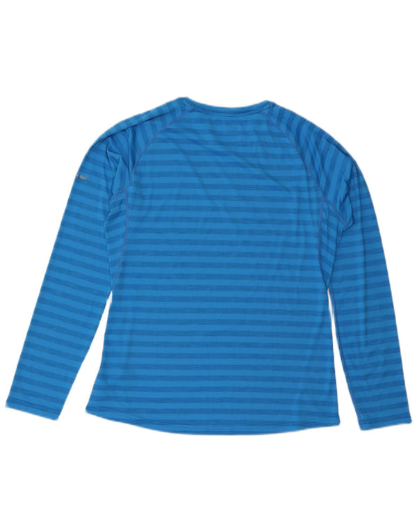 BERGHAUS Top para mujer manga larga UK 46 Poliéster a rayas azules grandes
