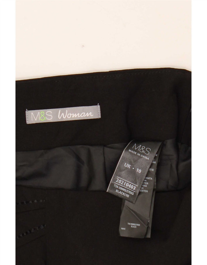 Marks & Spencer Falda trompeta para mujer UK 10 Small W29 Poliéster negro