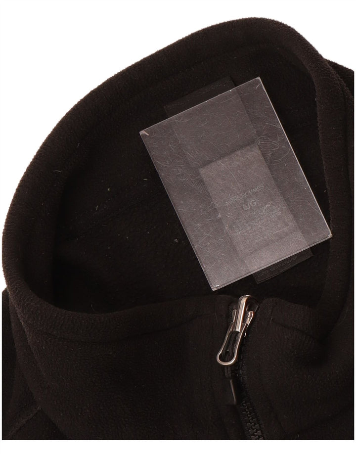 The North Face Chaqueta polar con forro para hombre, talla 40, poliéster negro grande