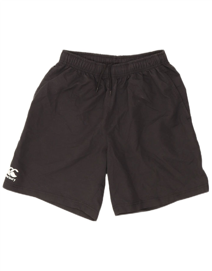 Canterbury Pantalones cortos deportivos para hombre pequeño poliéster negro
