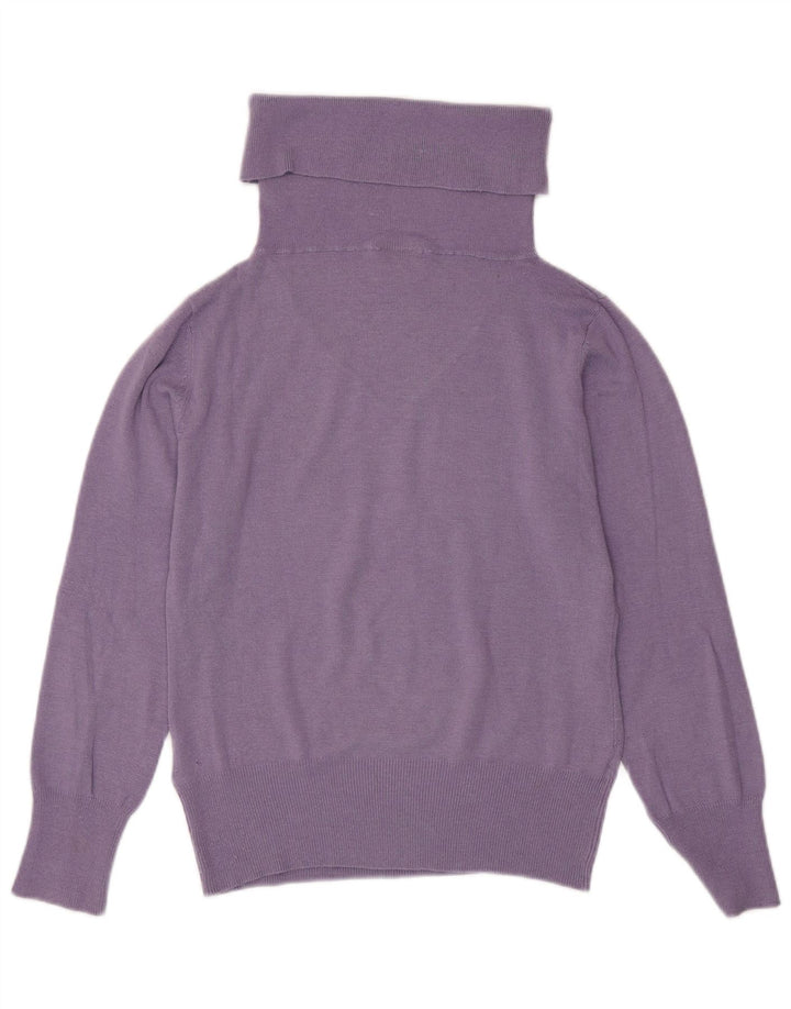 ELLESSE Jersey con cuello vuelto para mujer IT 46 Large Púrpura Modal