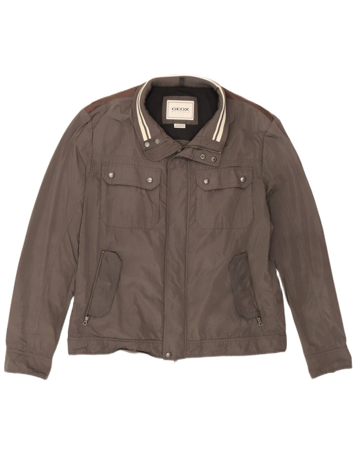 Chaqueta bomber para hombre Geox UK 46 3XL Gris Poliéster