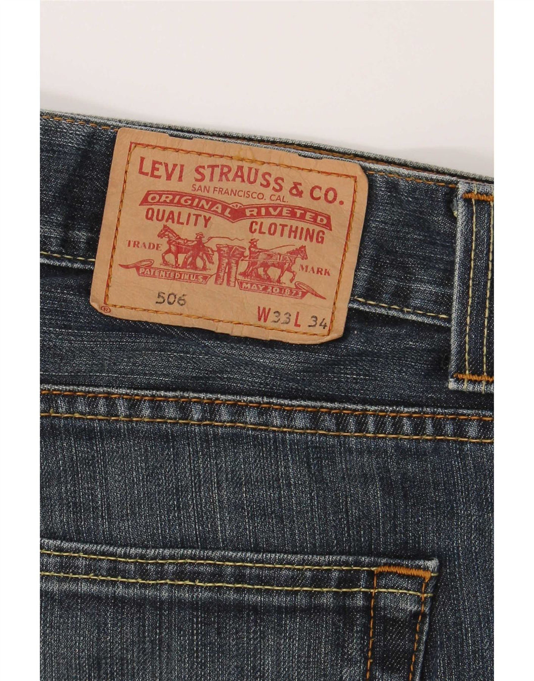Levi's Vaqueros rectos de corte estándar 506 para hombre W33 L31 Azul