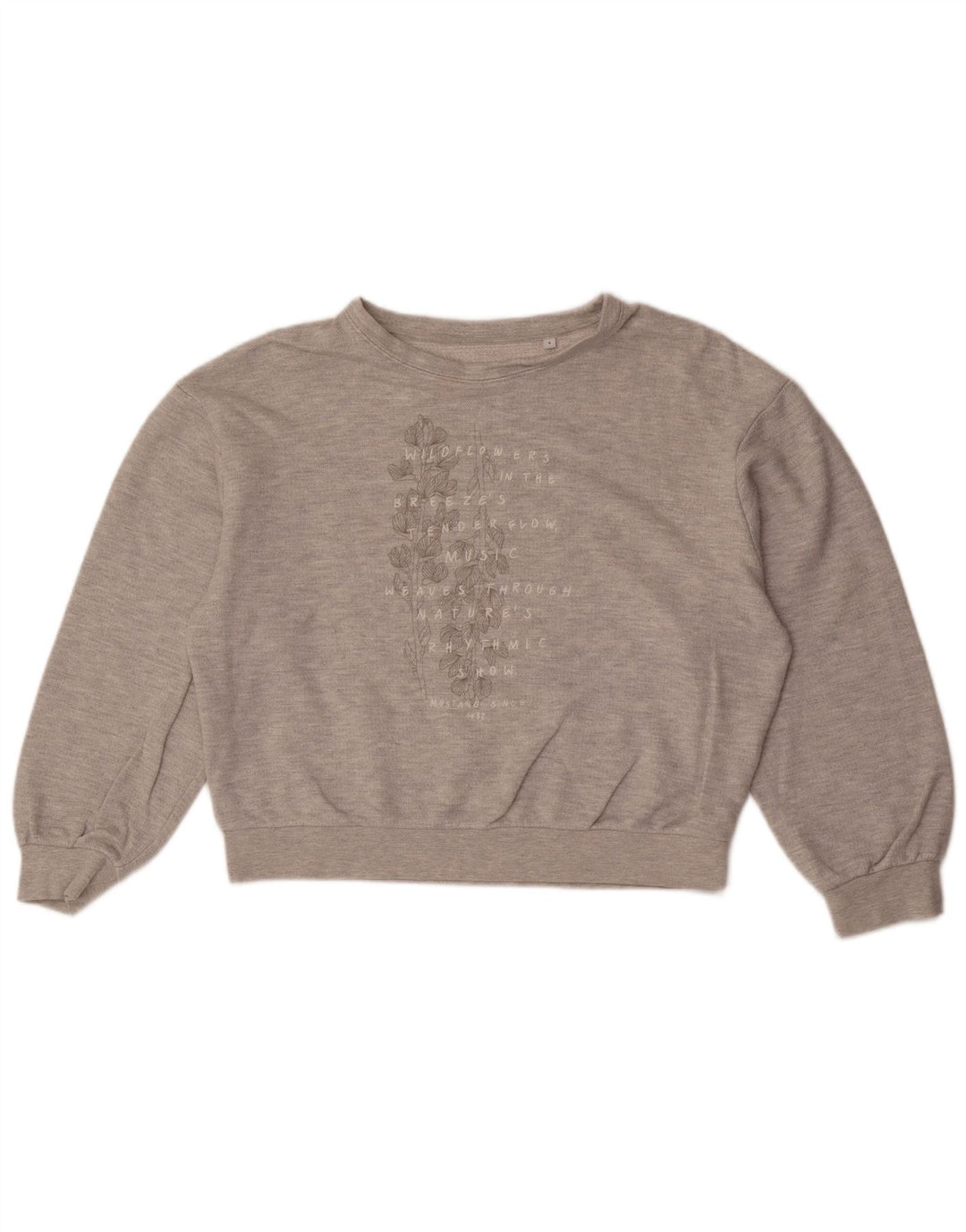 Mustang Sudadera de gran tamaño con gráfico para mujer, talla 10, color gris