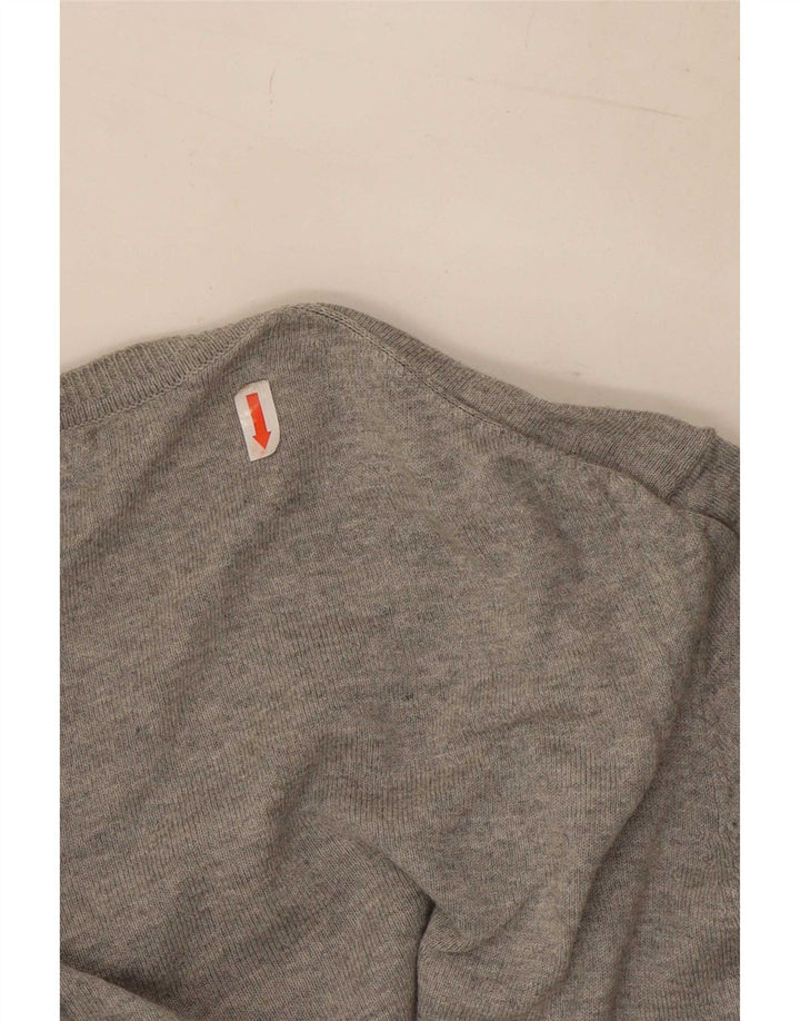 Zara Hombre Jersey Cuello Redondo Seda Gris Medio