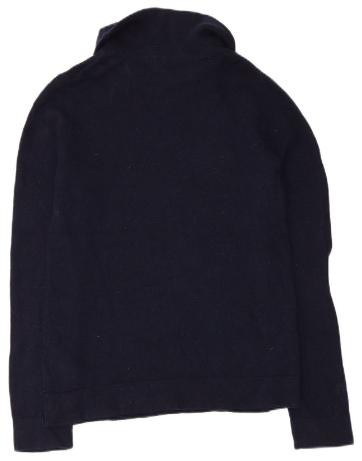 Hobbs Jersey de cuello vuelto para mujer UK 12 Medium Navy Blue Wool