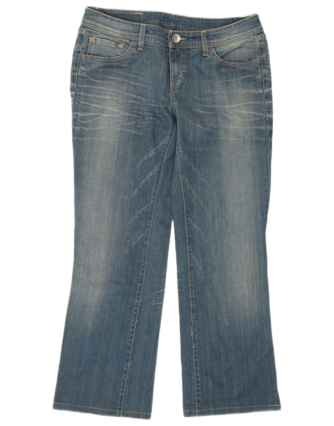 Vaqueros Bootcut Mujer Benetton W29 L27 Algodón Azul