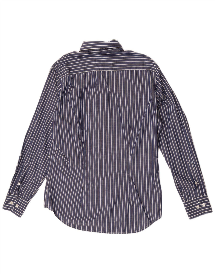 Camisa Fred Perry Hombre Slim Fit De Algodón A Rayas Azul Medio