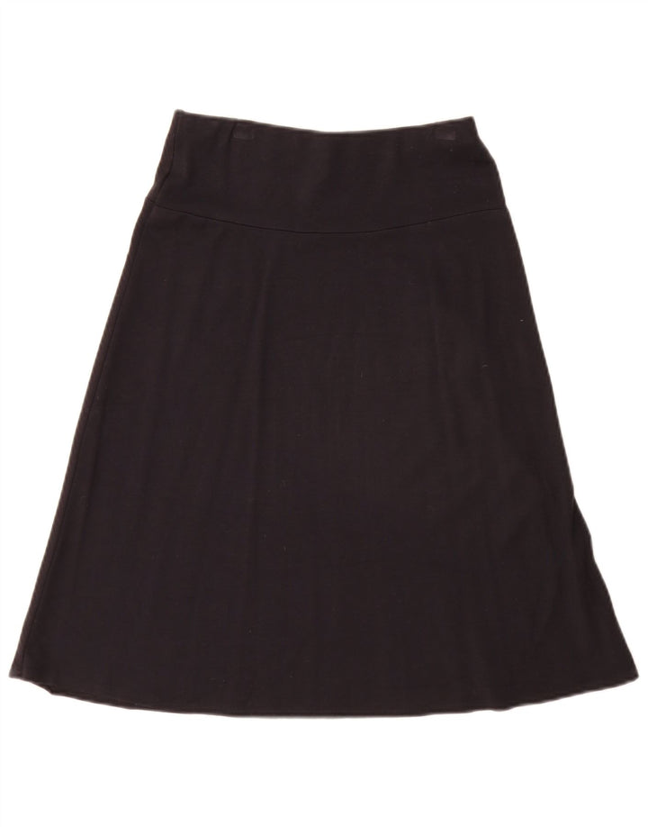 Marks & Spencer Falda Acampanada para Mujer UK 8 Small W26 Viscosa Negra