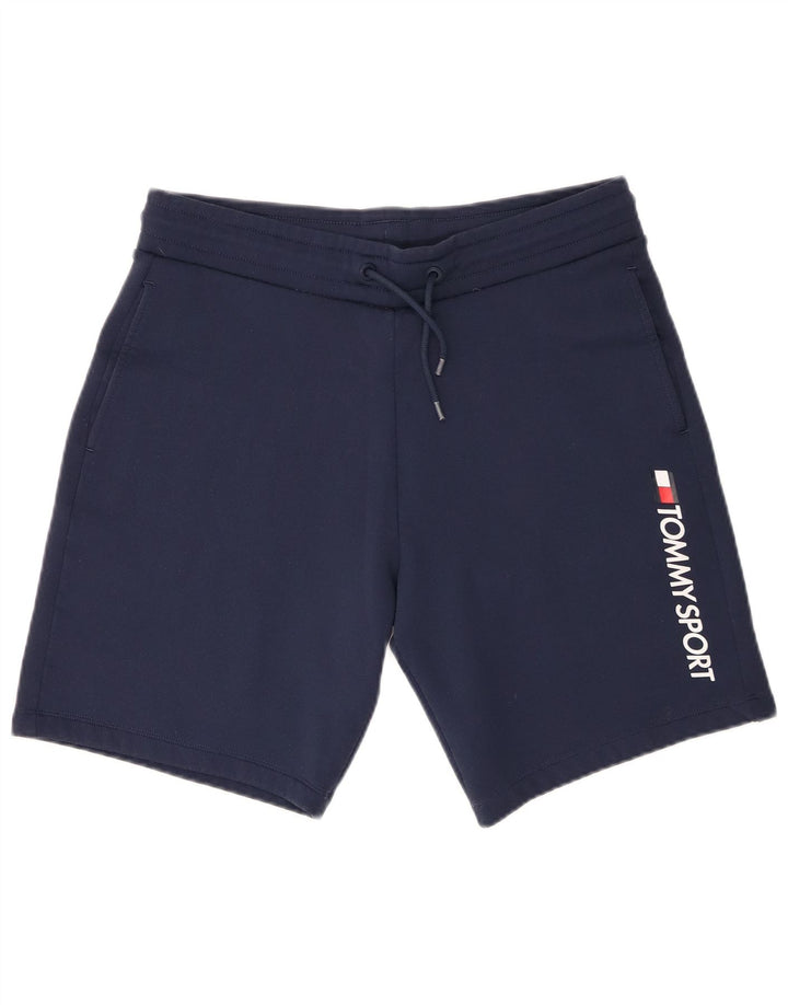 Tommy Hilfiger Shorts deportivos con gráficos para hombre Azul marino mediano