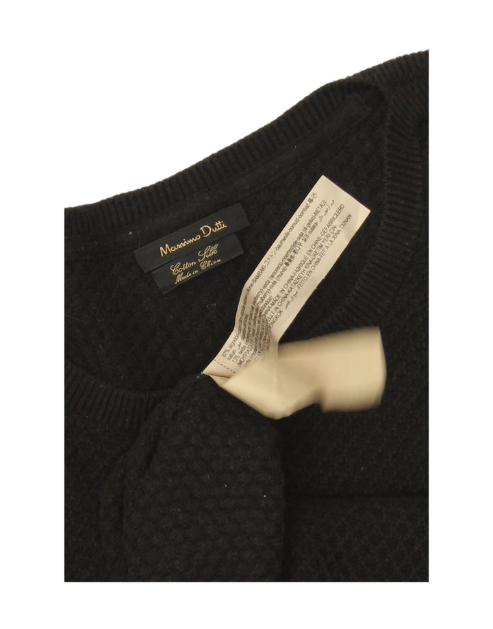 Massimo Dutti Jersey Cuello Redondo Hombre XL Negro Algodón