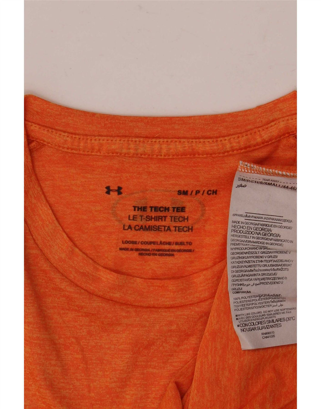 Under Armour Hombre The Tech Tee Camiseta Top Small Naranja Poliéster