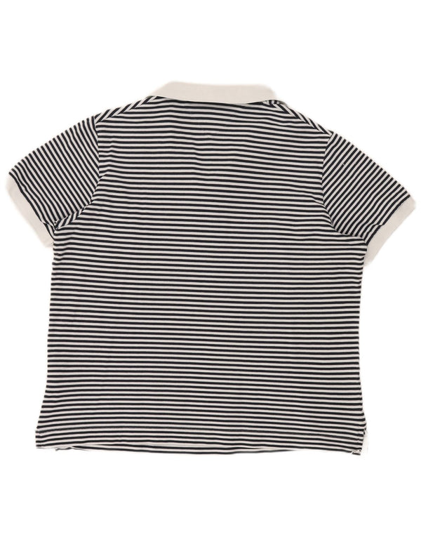 TOMMY HILFIGER Polo de Mujer UK 20 2XL Azul Marino Rayas Náutico