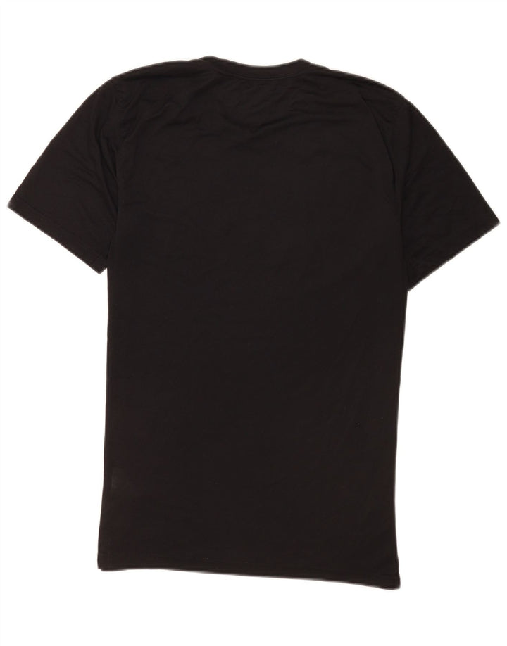 Nike Dri Fit Graphic Camiseta para hombre, talla pequeña, poliéster negro