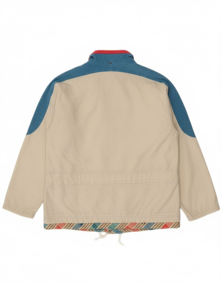 Diadora Chaqueta de chándal para mujer UK 10 Small Off White Colorblock