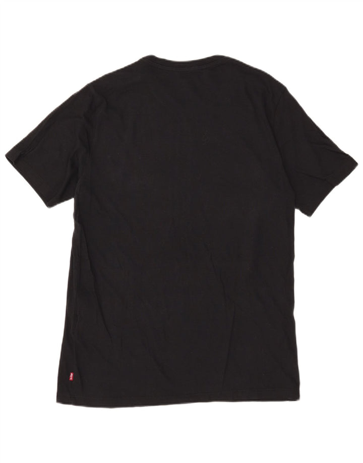 Levi's Camiseta gráfica para hombre Top Medium Black Cotton