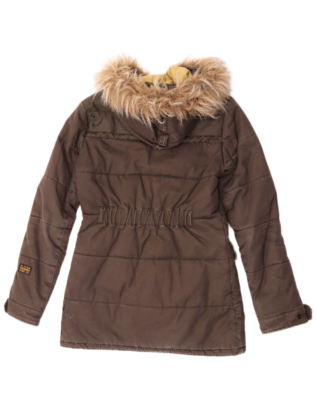Chaqueta acolchada con capucha para mujer G-Star UK 44 Algodón marrón medio